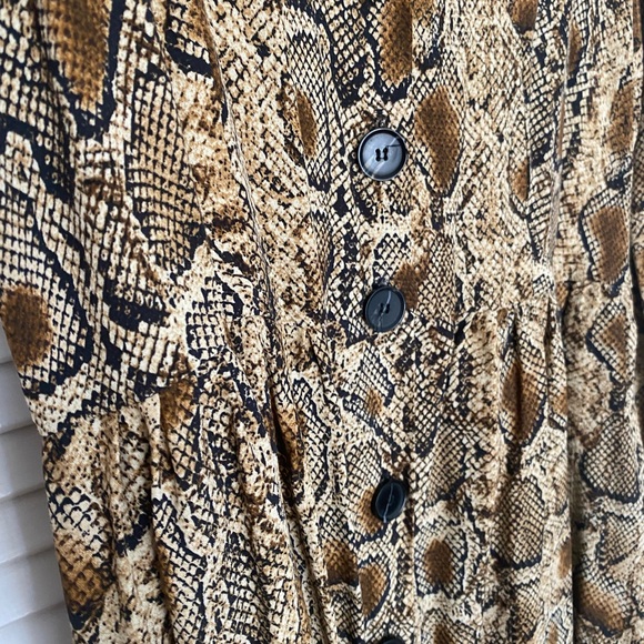 Zara snakeskin print mini dress long sleeves - Picture 6 of 6